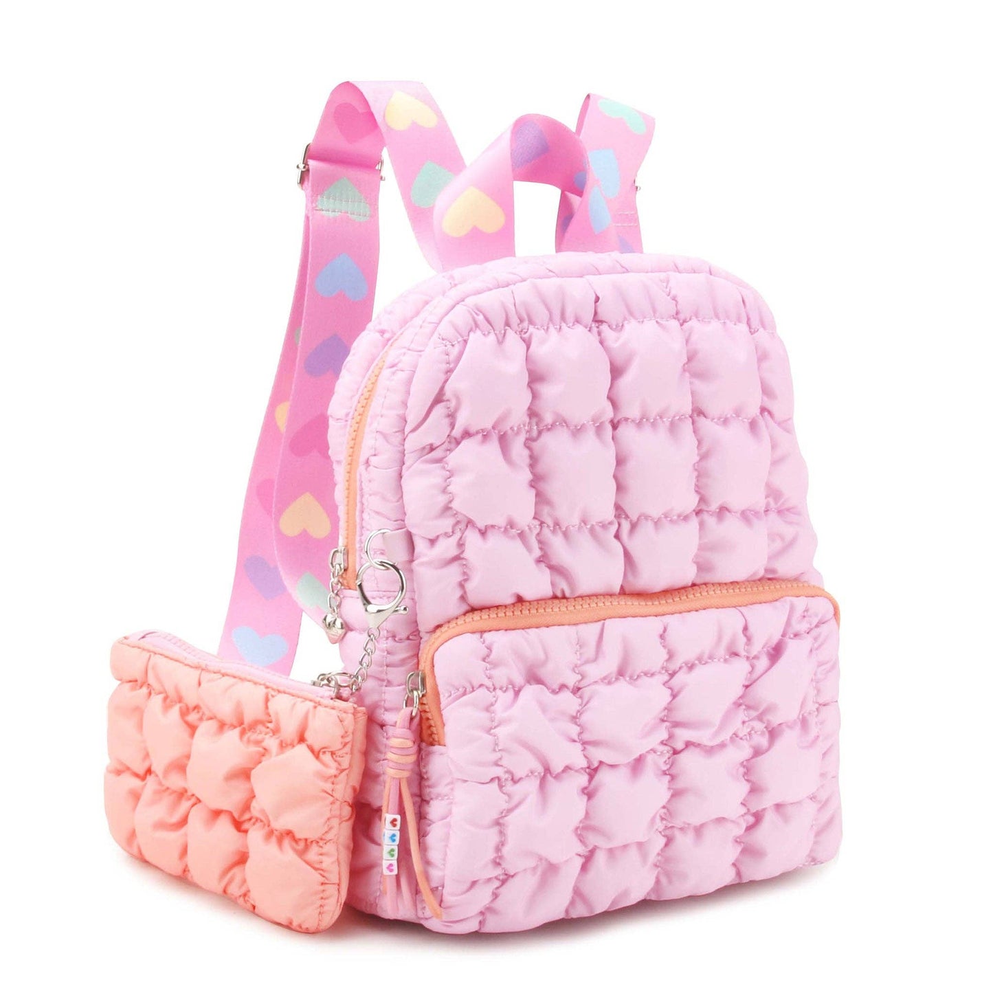 Quilted Scrunchies Mini Backpack with Coin Purse