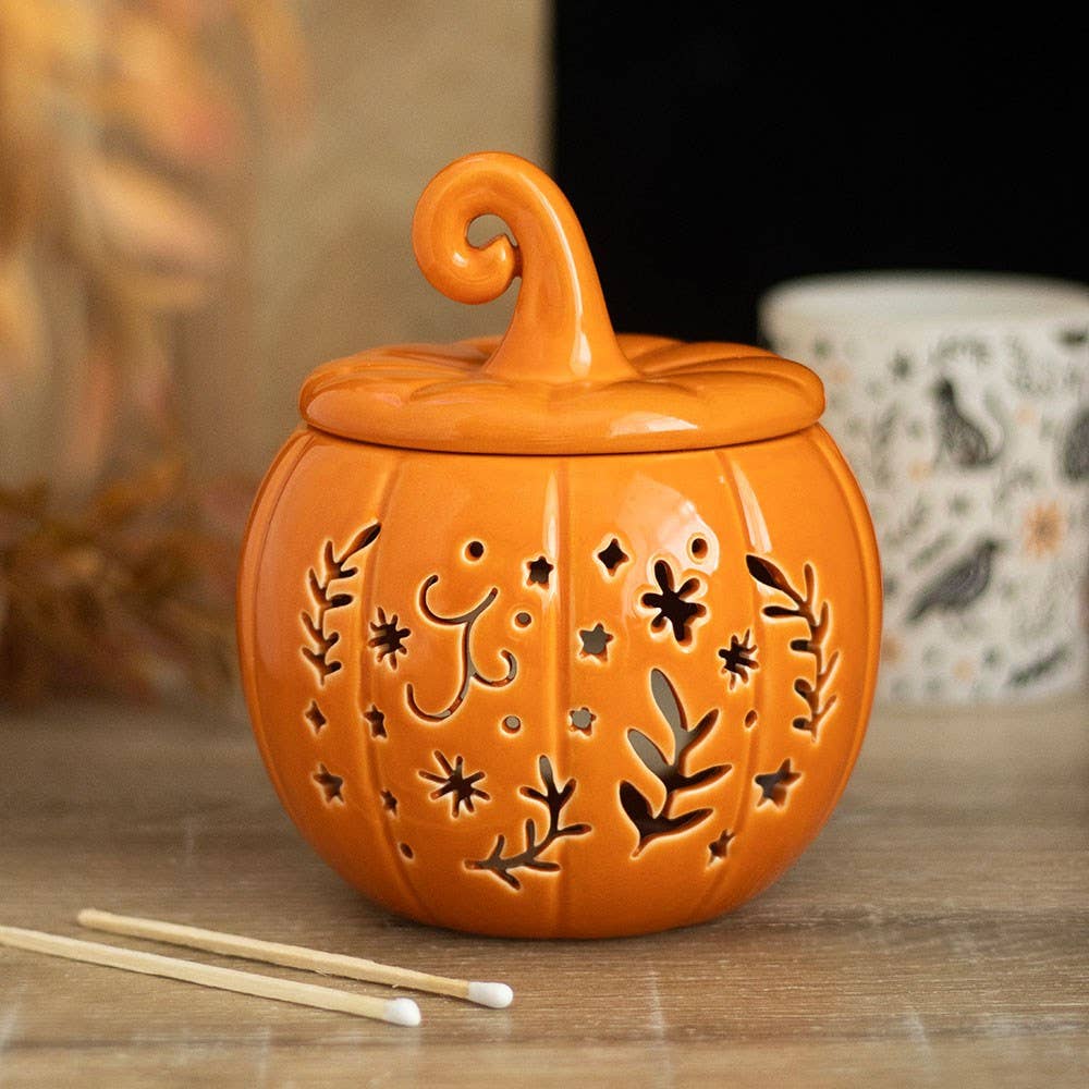Orange Folk Pumpkin Halloween Oil Burner and Wax Warmer