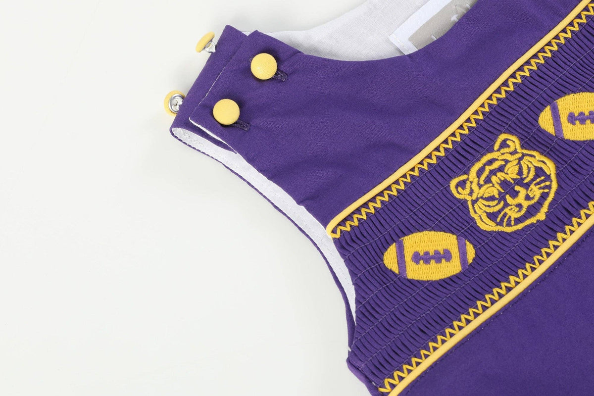 Tiger Smocked Overalls