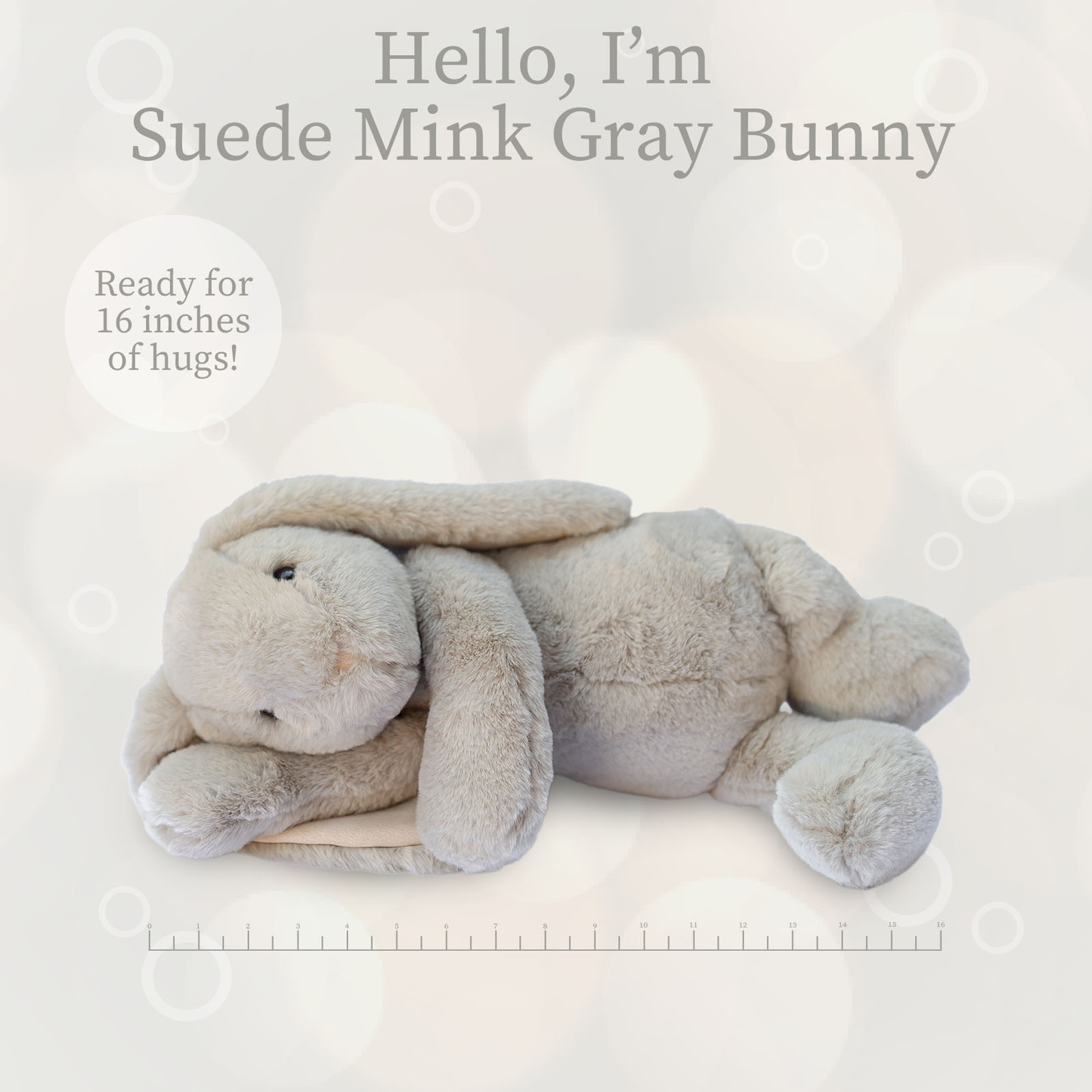 WS Lushee 16" - Suede Mink Bunny Gry