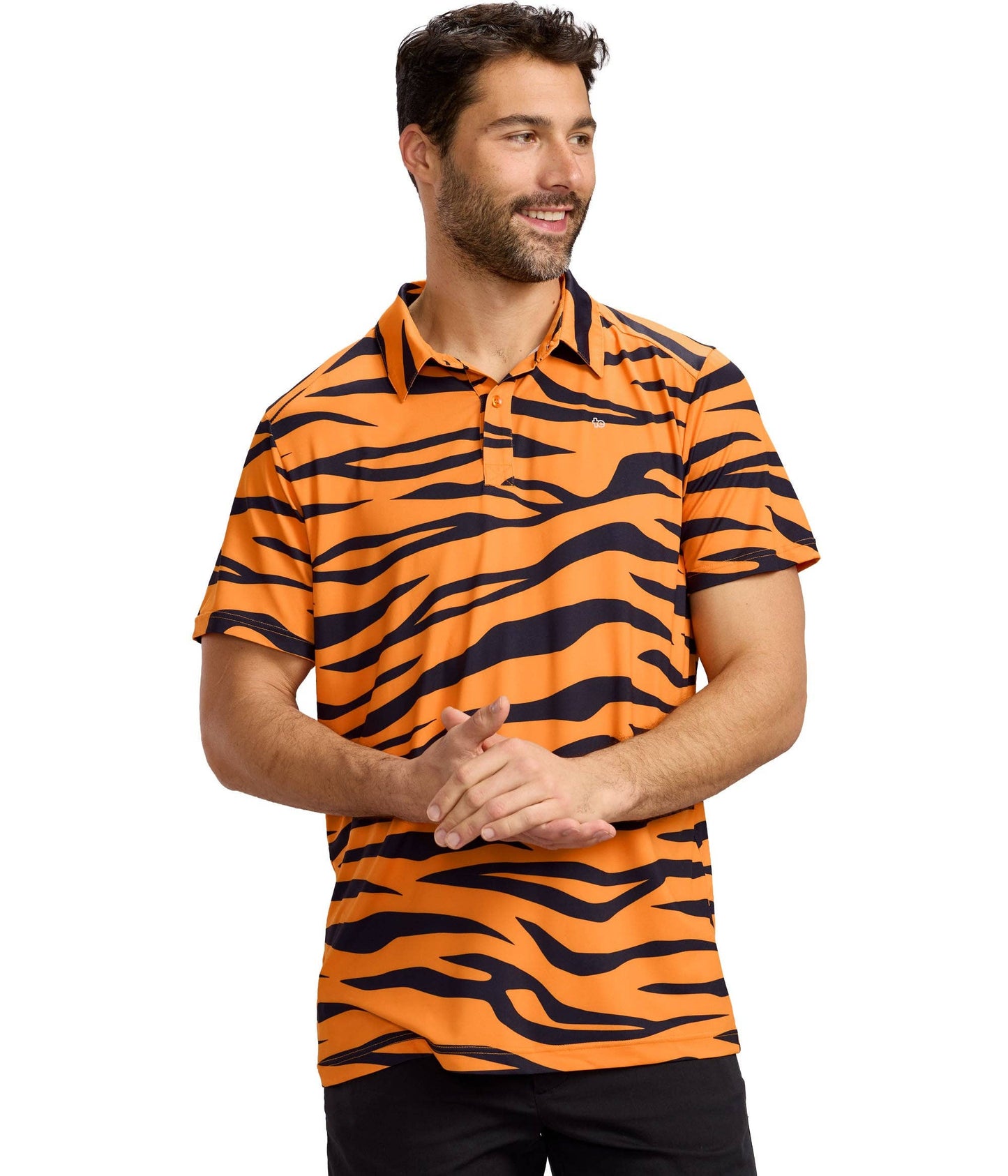 Tiger Men's Golf Polo - Funny Loud Print Golf Shirt