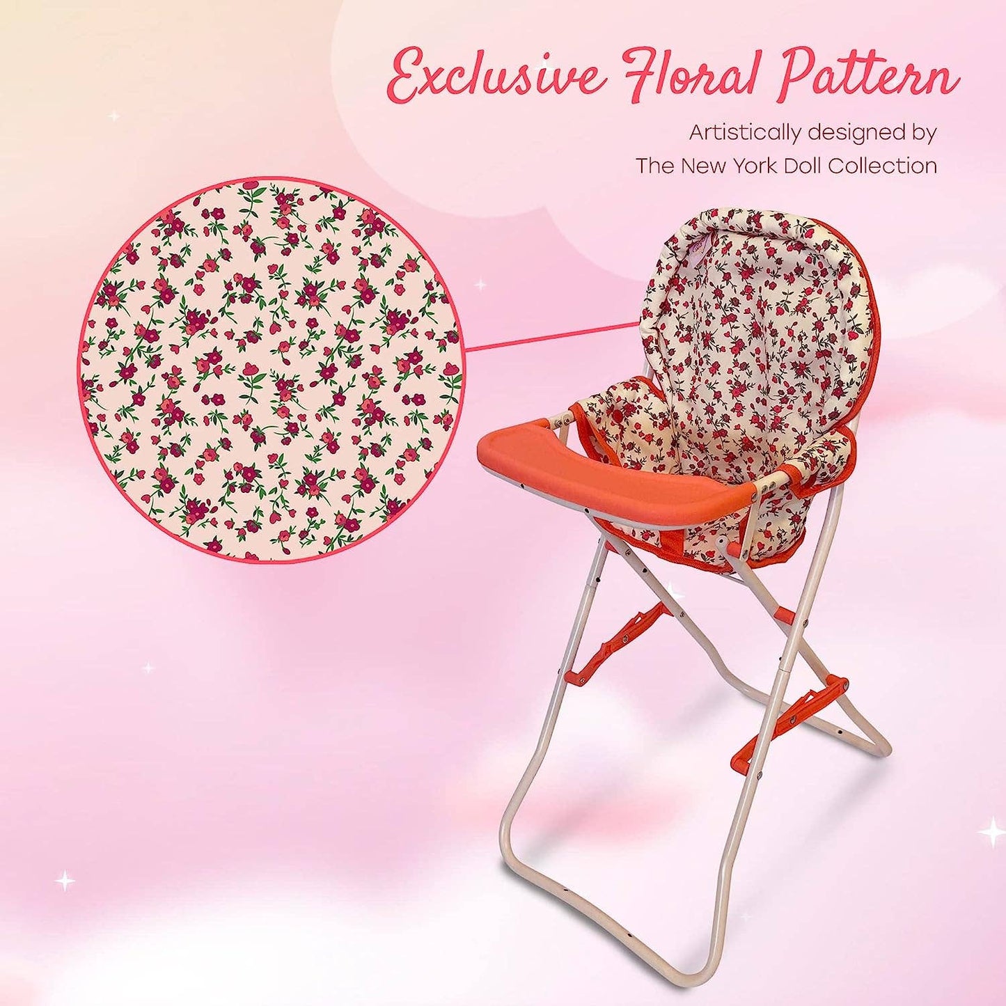 18" Doll High Chair Pink