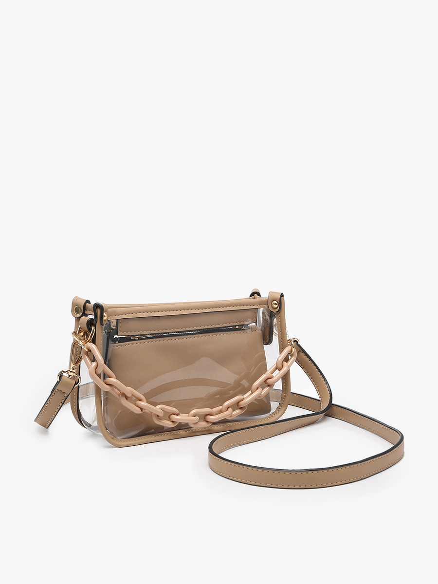 M2226CR Jessica Clear Crossbody w/ Chain