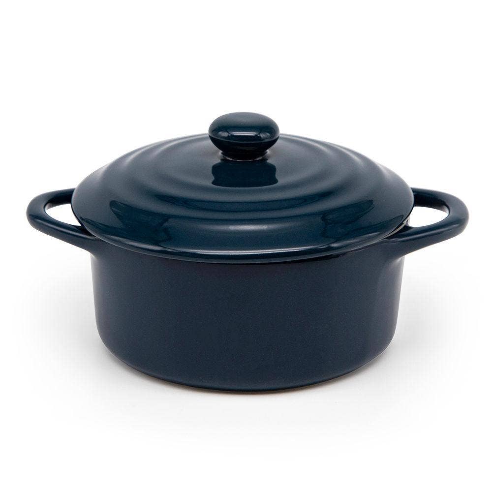 Kook Mini Casserole Dishes & Lids, Ceramic, 12 oz