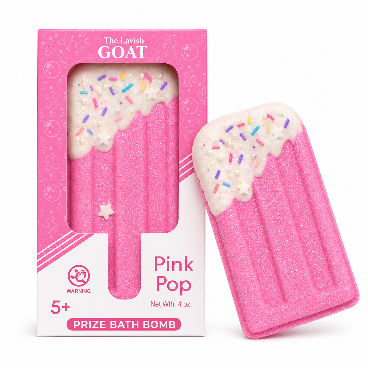 Pink Popsicle Prize Inside Bath Bomb