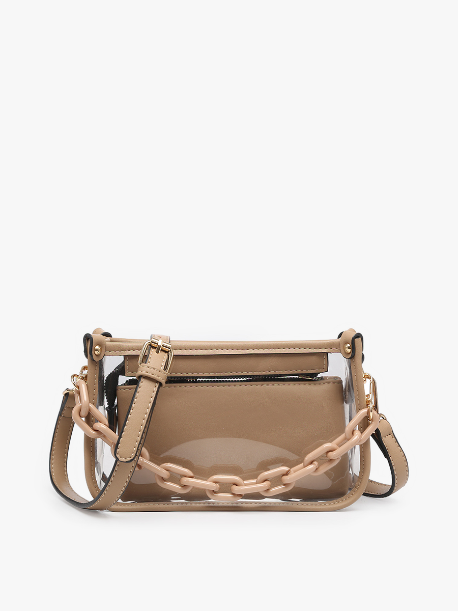 M2226CR Jessica Clear Crossbody w/ Chain