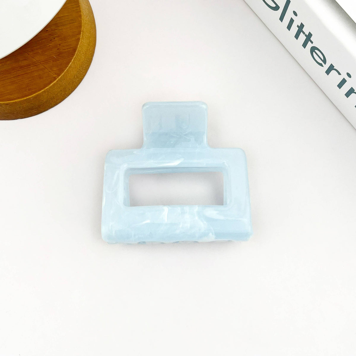 Marble Pattern Square Clip, Classic Hair Clip