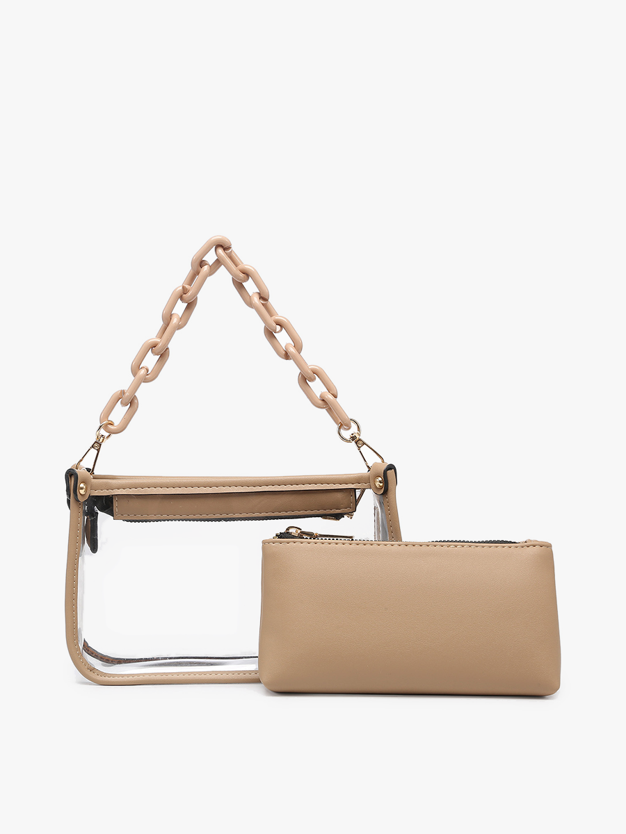 M2226CR Jessica Clear Crossbody w/ Chain