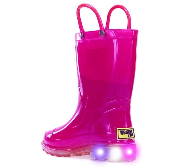 Kids Lighted Solid Rain Boots - Pink