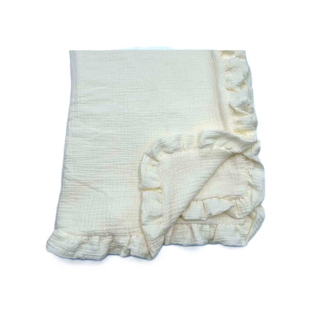 Muslin Ruffle Blanket - Baby Gift, Shower Gift, Newborn