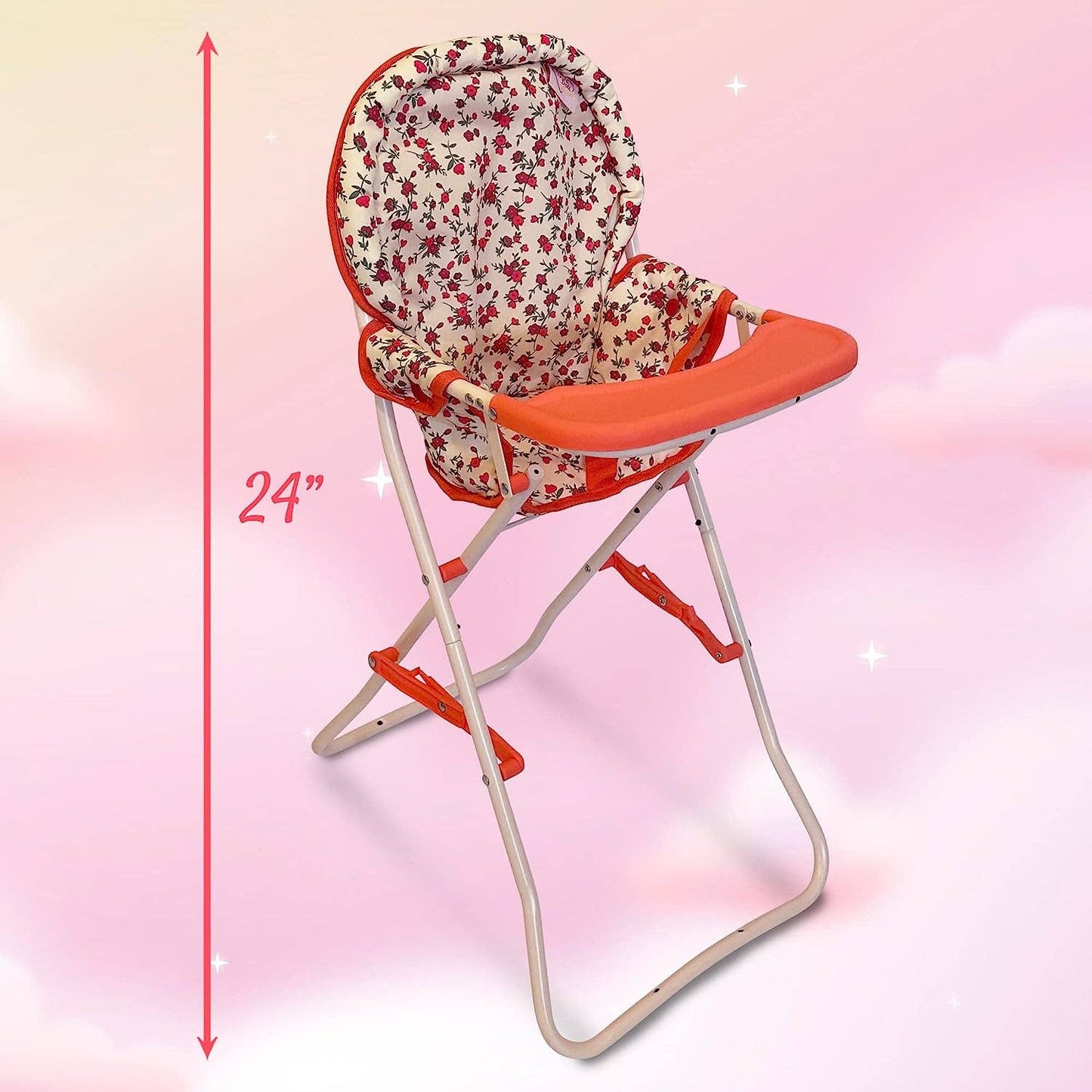 18" Doll High Chair Pink