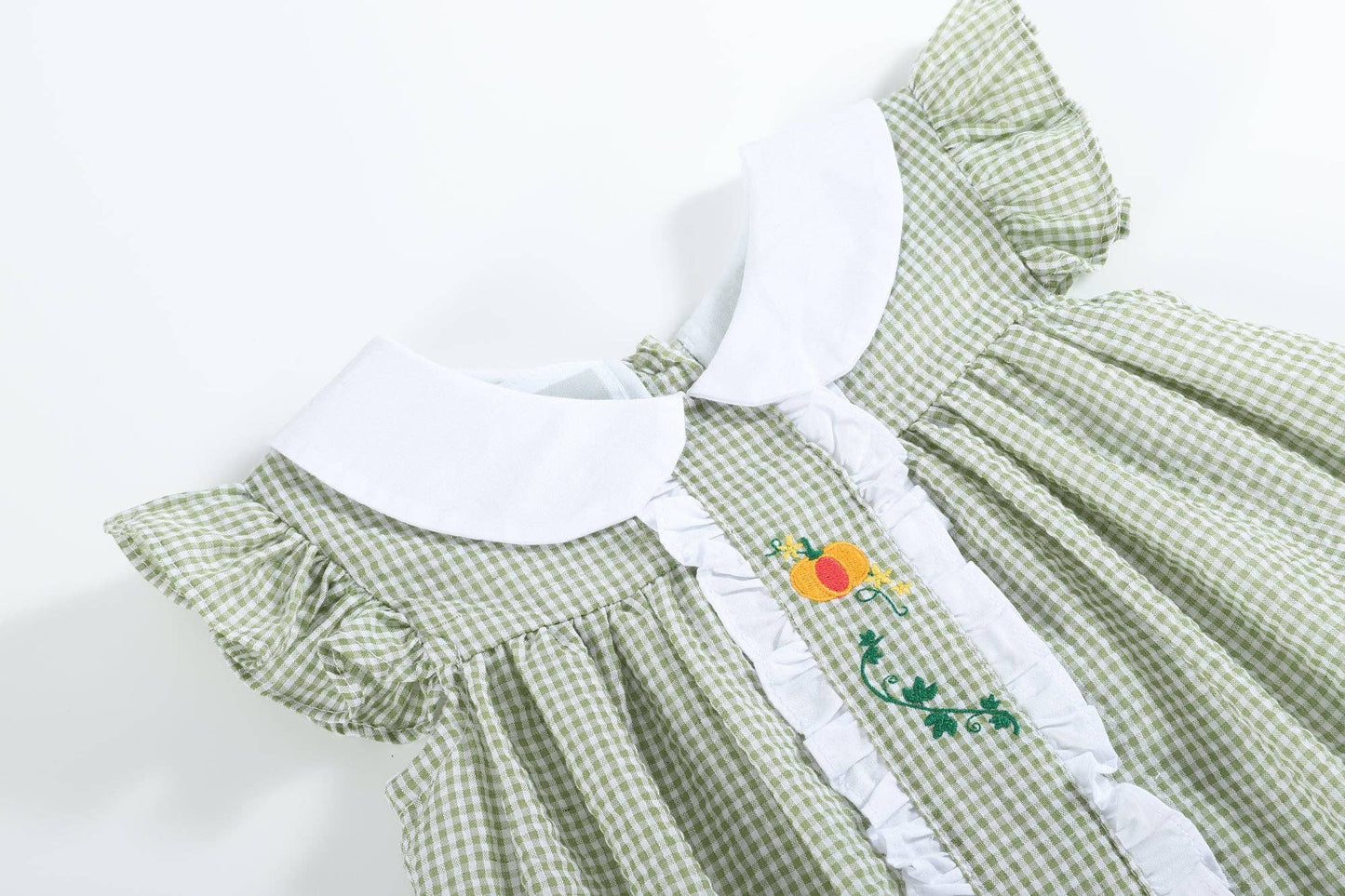 Green Gingham Pumpkin Dress
