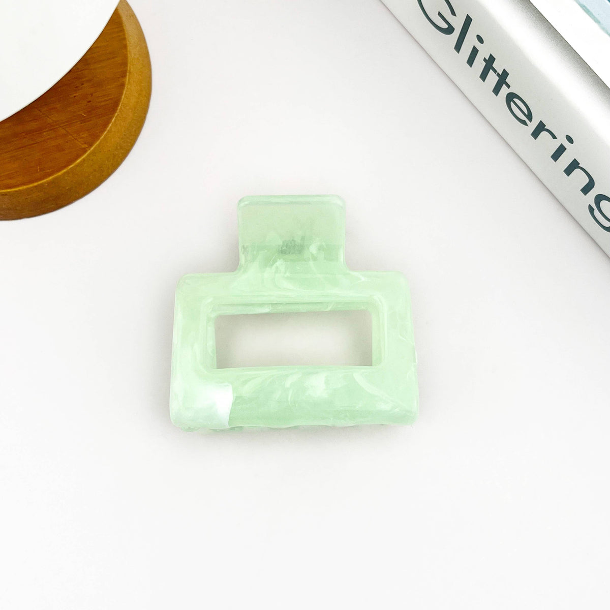 Marble Pattern Square Clip, Classic Hair Clip
