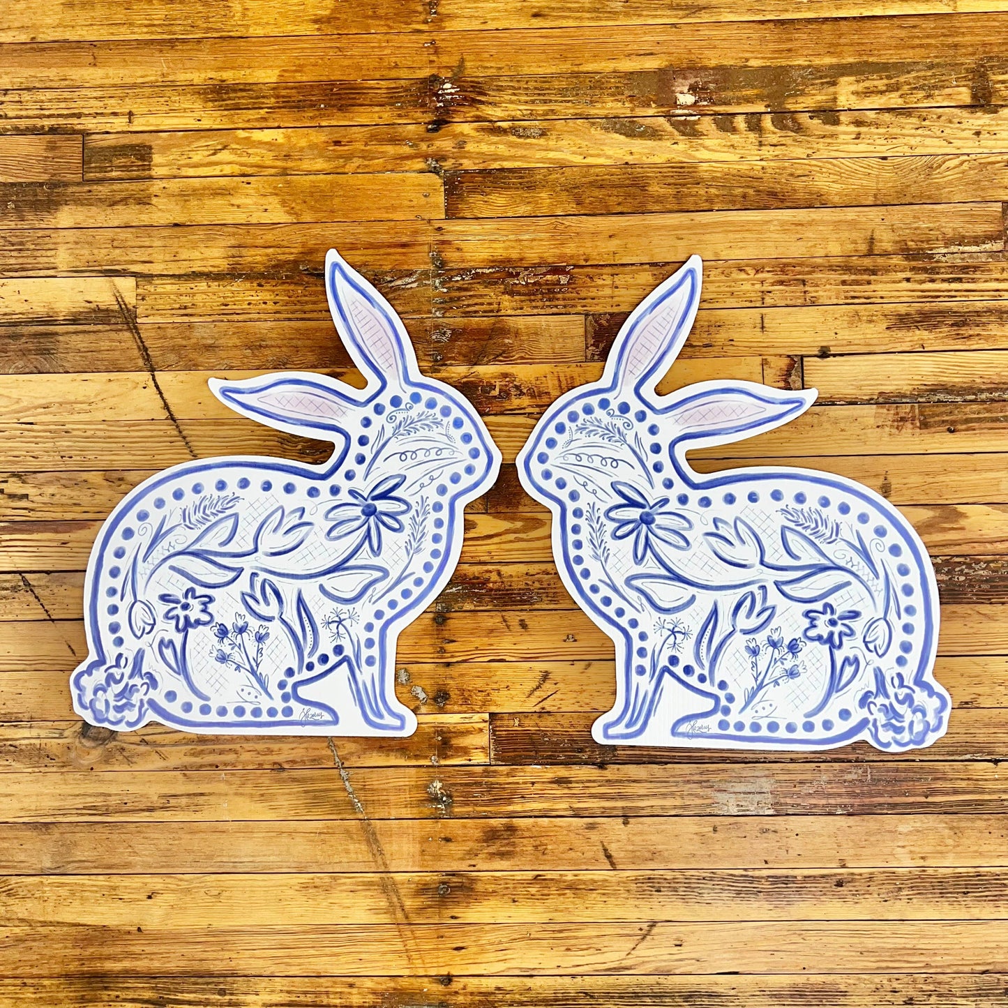 Blue Chinoiserie Bunny and Easter Eggs Collection