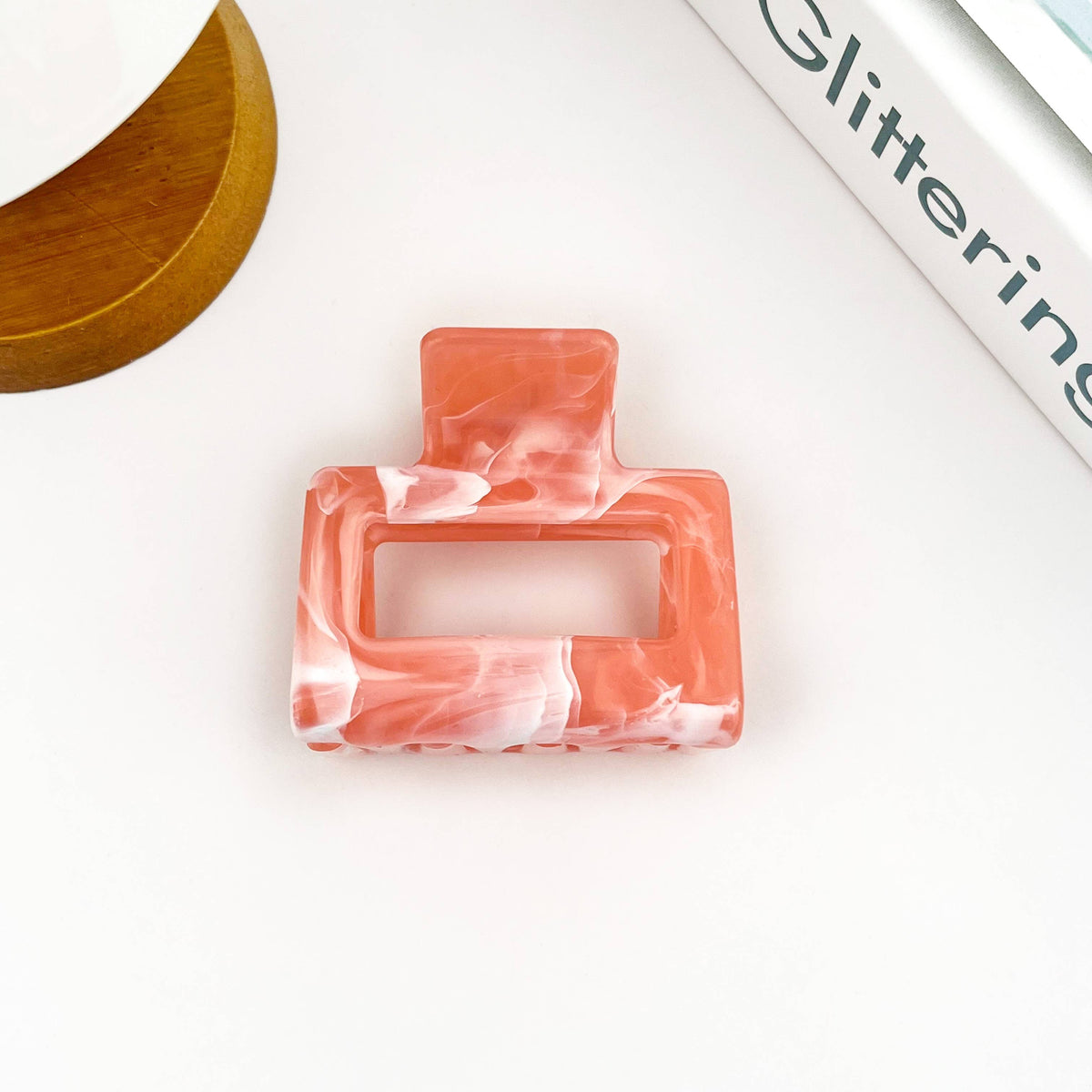 Marble Pattern Square Clip, Classic Hair Clip