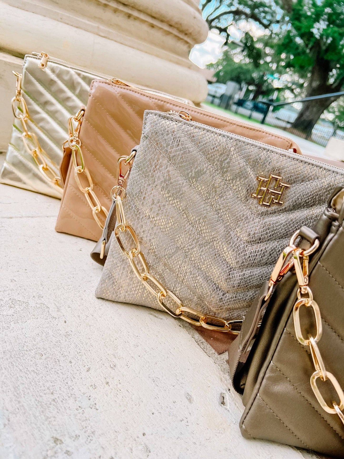 Ariana Quilted Crossbody 24K GOLD