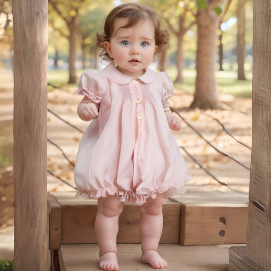 Hand Embroidered Pleated Bubble