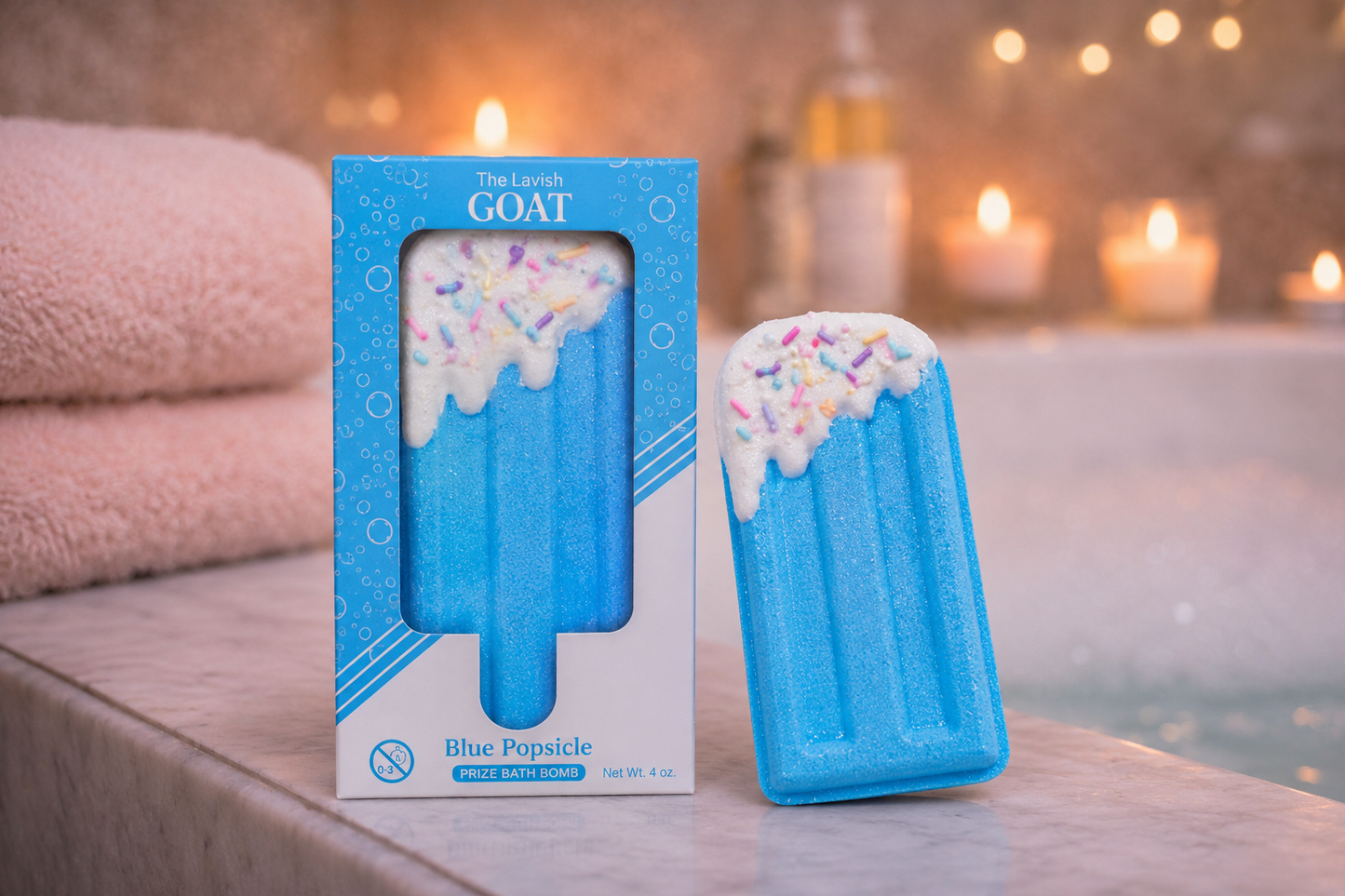 Blue Popsicle Prize Inside Bath Bomb