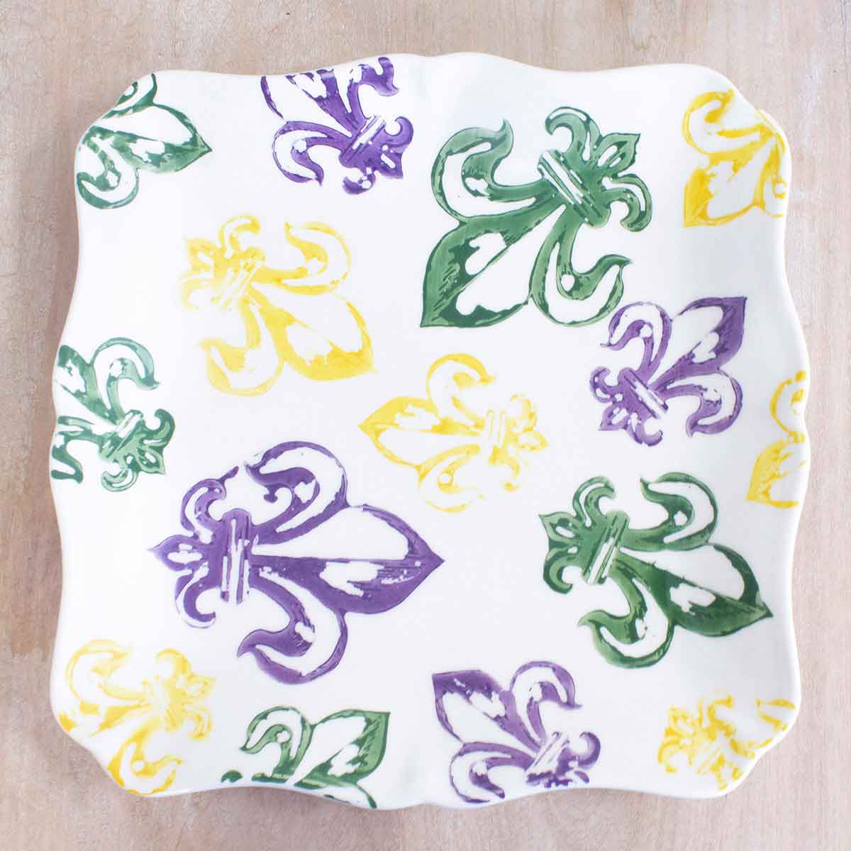 Mardi Gras Square Tray