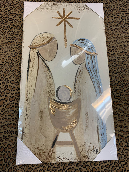 26" Holy Family Textured Block