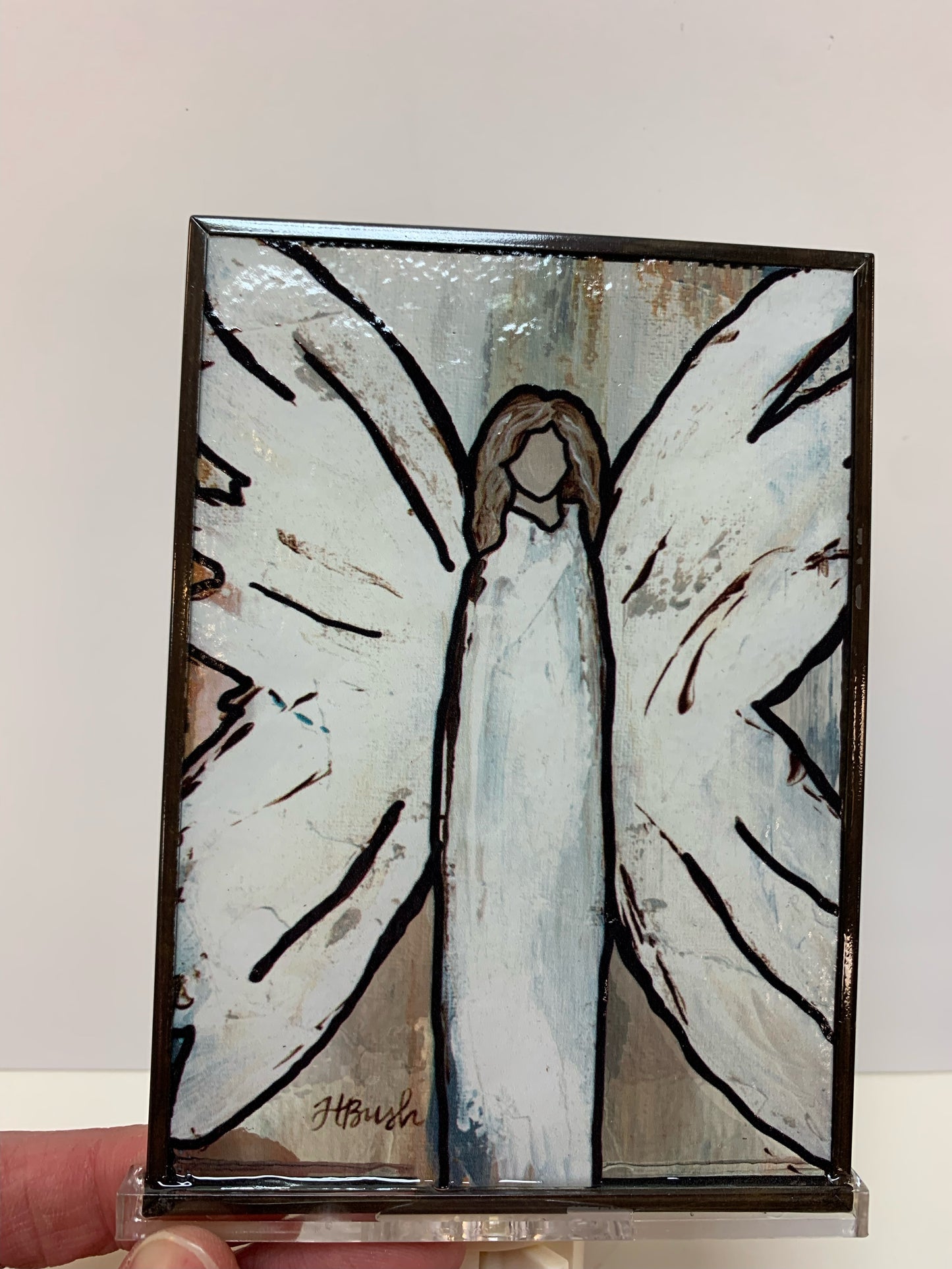 6" Stained Glass Angel Night Light