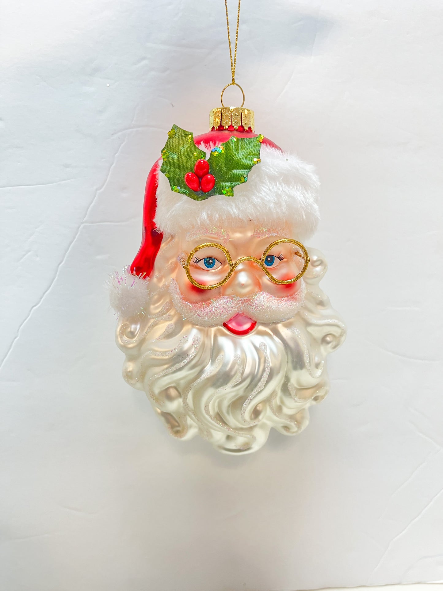 Santa with Glasses Ornament