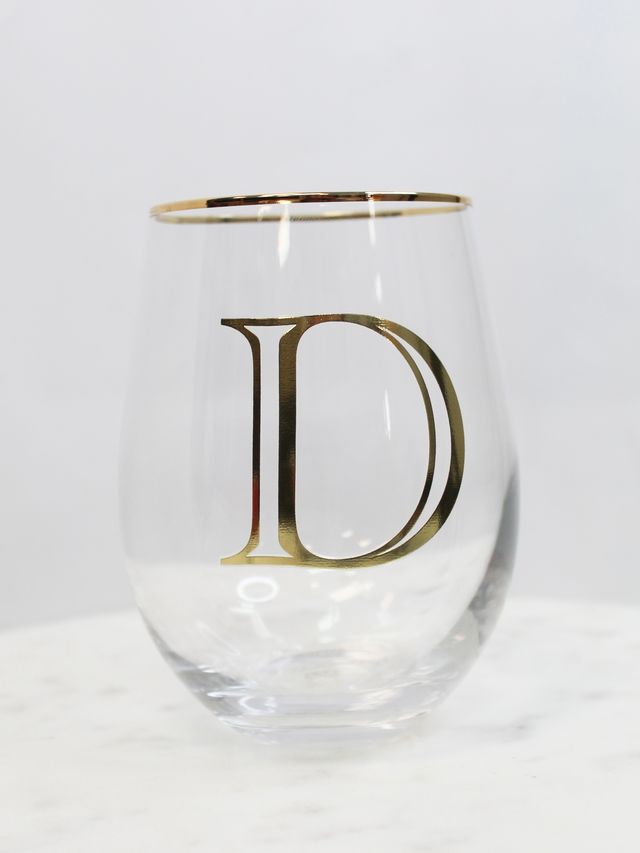 Initial Wine Glass Set