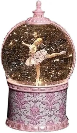 6.75"H Musical LED Swirl Ballet Dome