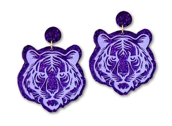 Tiger Acetate Earrings