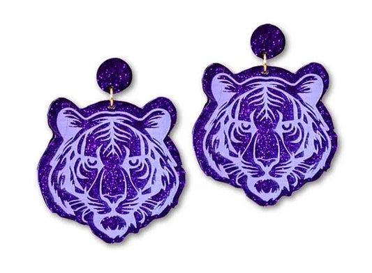 Tiger Acetate Earrings