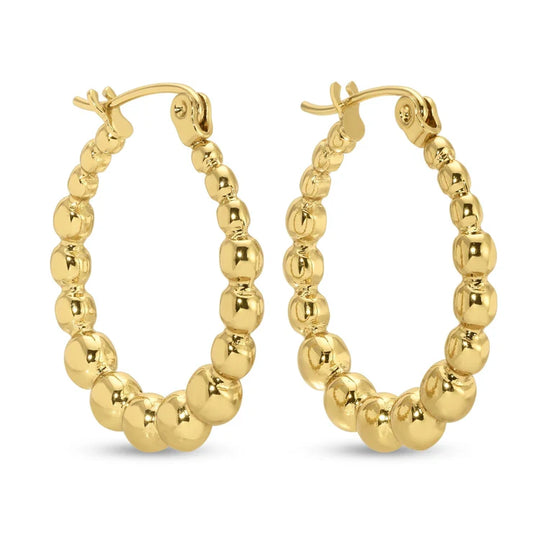 Beaded Latchback Hoops