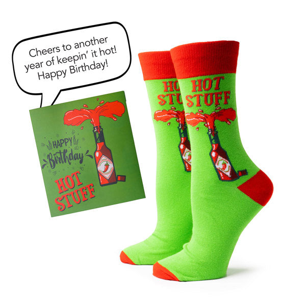 Happy Birthday Hot Stuff Card & Socks Set