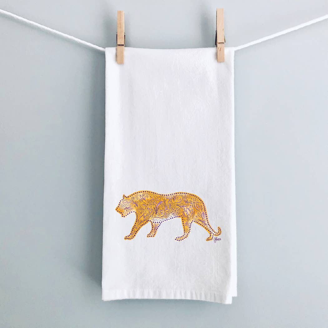 Chinoiserie Tiger Tea Towel